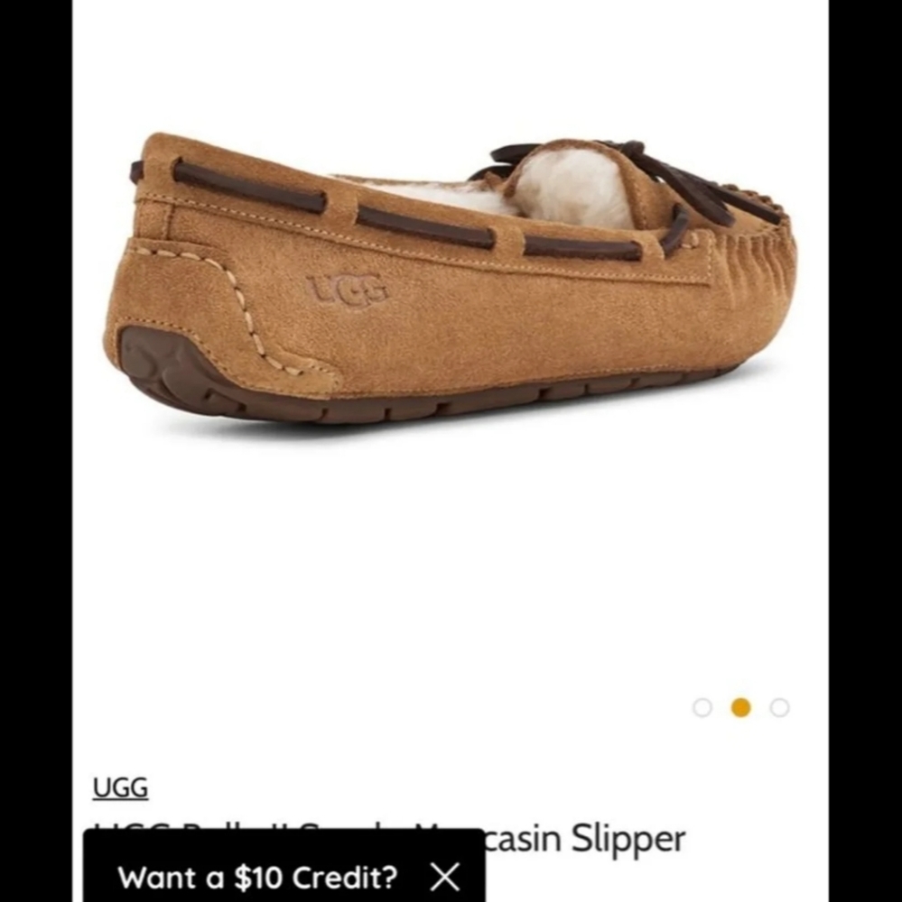 UGGS Size 7 Brown Furry Moccasisns NEW